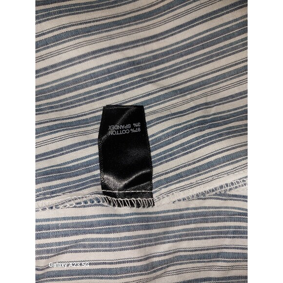 Avenue Signature Blue Striped Button Up Shirt 22/24 NWT - Picture 8 of 9